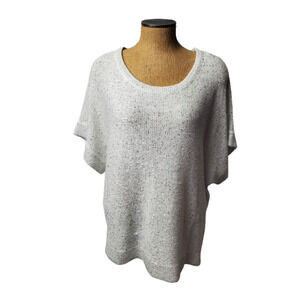 WD*NY women's white and silver sequin sweater size 2X